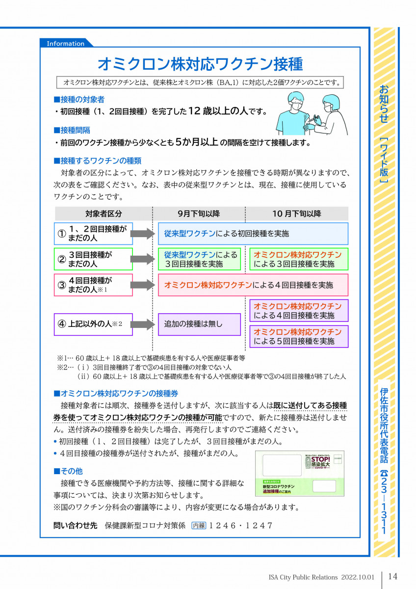 【10/6（木）更新】新型コロナウイルスワクチン接種について
